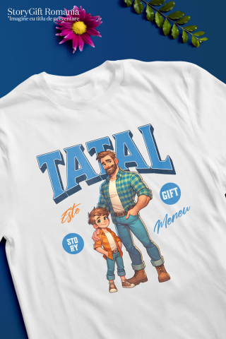 Tricou Femei, Barbati, Copii, Fata, Baiat, Unisex Personalizat Cadouri Personalizate Tata și Fiul | Cel Mai Tare Tata Din Lume, Amintiri Familie [2]