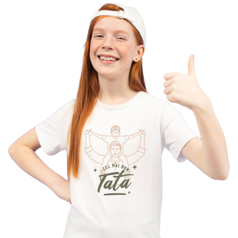 Familie - Tricou Femei, Barbati, Copii, Fata, Baiat, Unisex Personalizat Tricou Personalizat Tata – Cadou Perfect „Cel Mai Bun Tata Din Lume”