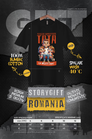 Tricou Femei, Barbati, Copii, Fata, Baiat, Unisex Personalizat Cadouri Personalizate Tata și Fiică | Pelerină Roșie, Eroul Meu, Protectorul Meu [3]