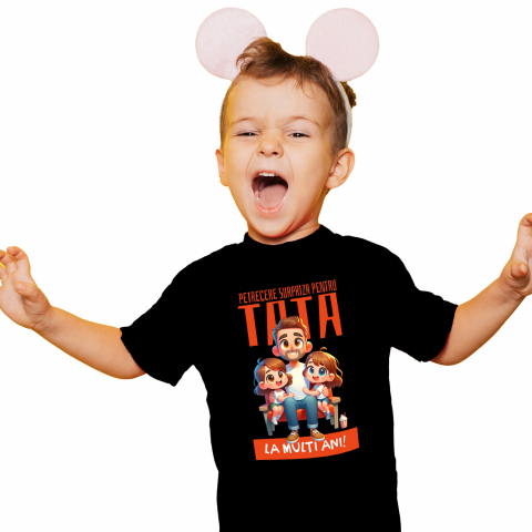 Tata - Tricou Femei, Barbati, Copii, Fata, Baiat, Unisex Personalizat Cadouri Personalizate Tata și Fiică | Pelerină Roșie, Eroul Meu, Protectorul Meu