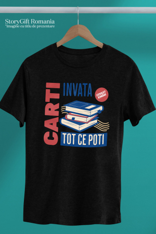 Tricou Femei, Barbati, Copii, Fata, Baiat, Unisex Personalizat Cărți Motivaționale pentru Dezvoltare Personală - Învață Tot Ce Poți! [2]