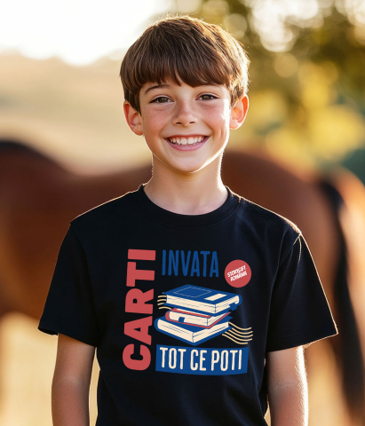 Tricou Femei, Barbati, Copii, Fata, Baiat, Unisex Personalizat Cărți Motivaționale pentru Dezvoltare Personală - Învață Tot Ce Poți! [2]