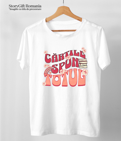 Tricou Femei, Barbati, Copii, Fata, Baiat, Unisex Personalizat Teanc de Cărți de Studii și Flori Colorate - Educație și Dezvoltare Personală [4]