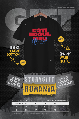 Tricou Femei, Barbati, Copii, Fata, Baiat, Unisex Personalizat Cadou Personalizat „Esti Eroul Meu Bunicule Familie” | Mesaje Emoționante pentru Bunici și Familia Ta [3]