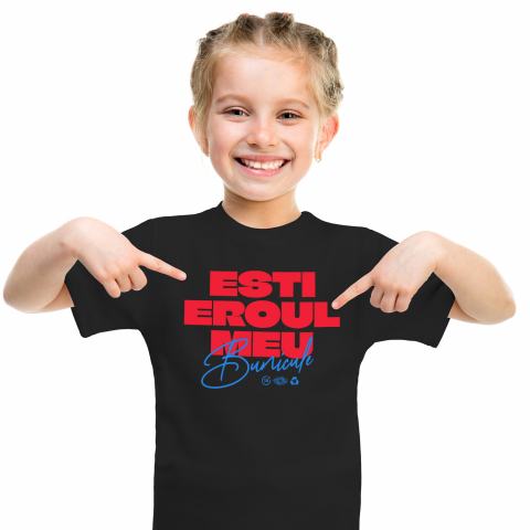 Tricou Femei, Barbati, Copii, Fata, Baiat, Unisex Personalizat Cadou Personalizat „Esti Eroul Meu Bunicule Familie” | Mesaje Emoționante pentru Bunici și Familia Ta [1]