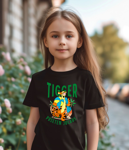 Tricou Copii cu Tigger și Marea Cautare a Florilor 100% Bumbac, Negru, 12 Ani [2]