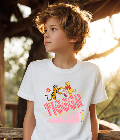 Tricou Copii cu Tigger și Prietenii – Împreuna Mereu 100% Bumbac, Alb, 8 Ani [3]