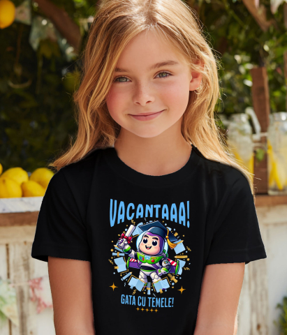 Tricou Copii cu Toy Story: Distractie, Soare si Diplome 100% Bumbac, Negru, 12 Ani [3]