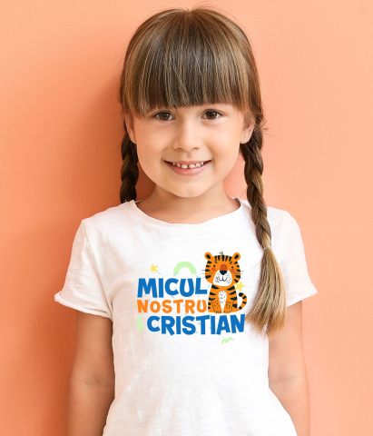Tricou Femei, Barbati, Copii, Fata, Baiat, Unisex Personalizat Tigru Animat cu Mesaj de Dragoste pentru Familie și Copii - Cadou Personalizat [3]