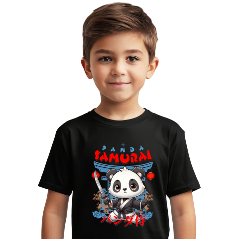 Copii - Tricou Femei, Barbati, Copii, Fata, Baiat, Unisex Personalizat Panda Samurai Ninja – Cadou Personalizat pentru Copii și Familie