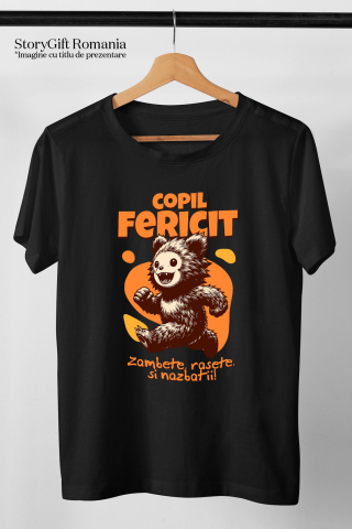 Tricou Femei, Barbati, Copii, Fata, Baiat, Unisex Personalizat Urs Brun Vesel Alergând – Cadou Personalizat pentru Copii și Familie [4]