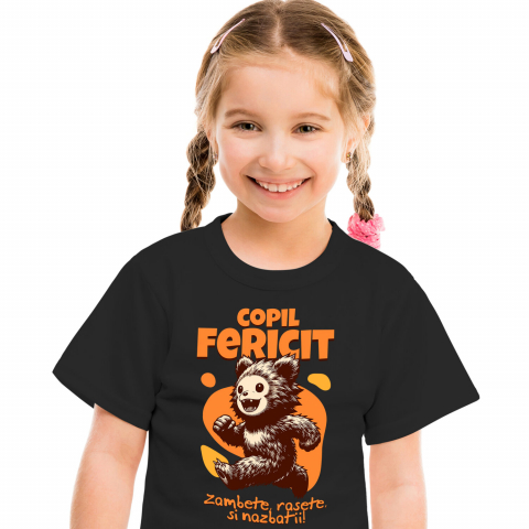 Tricou Femei, Barbati, Copii, Fata, Baiat, Unisex Personalizat Urs Brun Vesel Alergând – Cadou Personalizat pentru Copii și Familie [1]