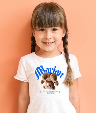 Tricou Femei, Barbati, Copii, Fata, Baiat, Unisex Personalizat Urs de Pluș Maro Personalizat – Cadou Amuzant pentru Copii și Familie [3]