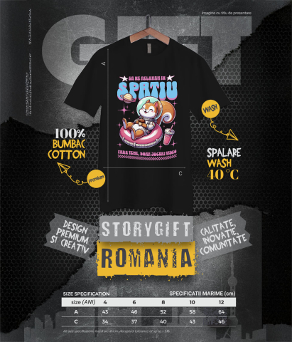 Tricou Femei, Barbati, Copii, Fata, Baiat, Unisex Personalizat Veveriță în Costum Spațial pe Gogoasă Roz – Cadou Amuzant pentru Copii și Familie [5]