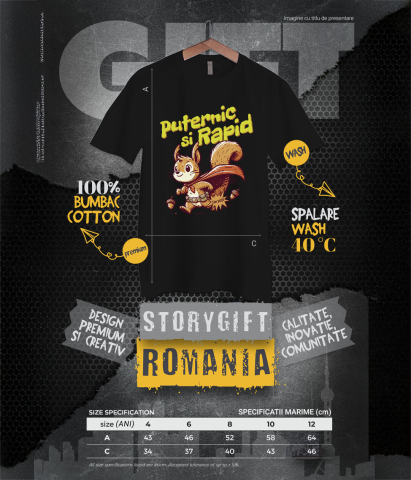 Tricou Femei, Barbati, Copii, Fata, Baiat, Unisex Personalizat Veverița Cu Pelerină De Super Erou Curcubeu – Cadou Personalizat Puternic Și Rapid Pentru Copii [5]