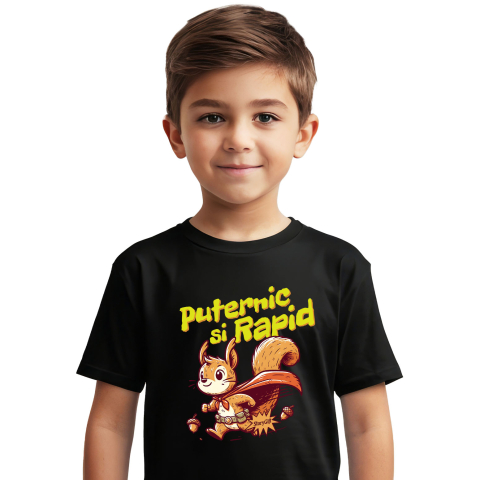 SuperEroi si Personaje TV - Tricou Femei, Barbati, Copii, Fata, Baiat, Unisex Personalizat Veverița Cu Pelerină De Super Erou Curcubeu – Cadou Personalizat Puternic Și Rapid Pentru Copii