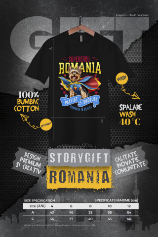 Tricou Femei, Barbati, Copii, Fata, Baiat, Unisex Personalizat Yorkshire Terrier în Costum de Căpitan România – Cadou Personalizat pentru Iubitorii de Câini [3]