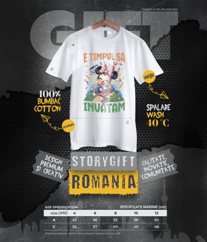 Tricou Copii cu Zambete si Descoperiri cu Minnie Mouse 100% Bumbac, Alb, 10 Ani [5]