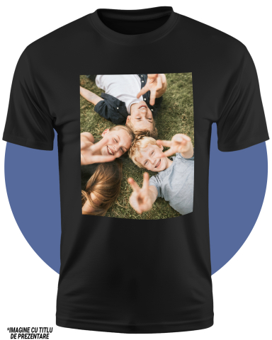 Tricou Copii personalizat cu poza / fotografie 100% Bumbac, Negru, 12 Ani [3]
