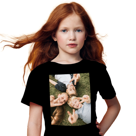 Tricou Copii personalizat cu poza / fotografie 100% Bumbac, Negru, 12 Ani [0]