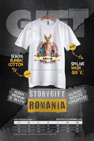 Tricou Femei cu Animal La Cumparaturi, Moda, Fashion, Peronalizata cu Numele si Poza Animalului Tau cu imprimeu pe Fata, 100% Bumbac, Alb, M [3]