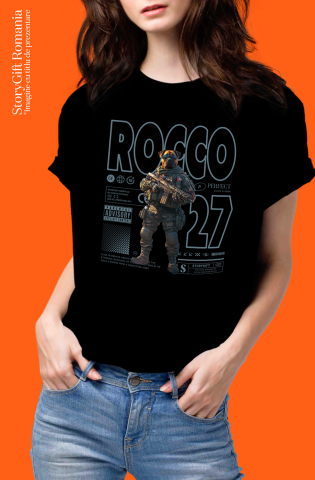 Tricou Femei cu Animal Soldat in Armata cu Pusca in Mana, Trupele Speciale, Peronalizata cu Numele si Poza Animalului Tau cu imprimeu pe Fata, 100% Bumbac, Negru, XS [1]