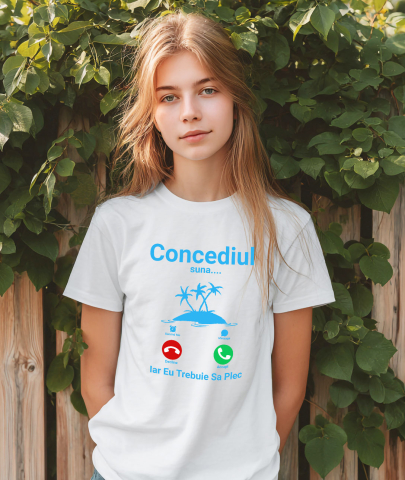 Tricou Femei, Barbati, Copii, Fata, Baiat, Unisex Personalizat "Apel Telefonic Insula Tropicală – Concediul Tău de Vis" [1]