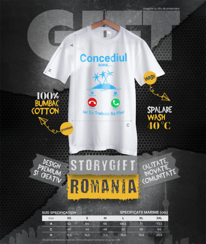 Tricou Femei, Barbati, Copii, Fata, Baiat, Unisex Personalizat "Apel Telefonic Insula Tropicală – Concediul Tău de Vis" [3]