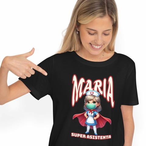 MESERII - Tricou Femei, Barbati, Copii, Fata, Baiat, Unisex Personalizat Asistentă Medicală Super Erou – Design Personalizat pentru Cadouri
