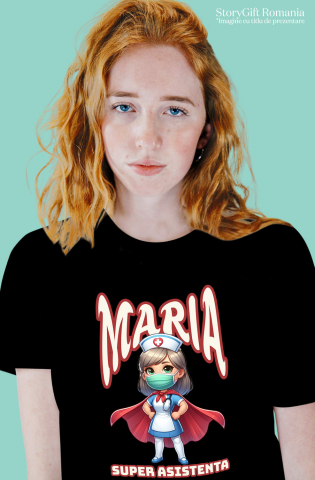 Tricou Femei, Barbati, Copii, Fata, Baiat, Unisex Personalizat Asistentă Medicală Super Erou – Design Personalizat pentru Cadouri [1]