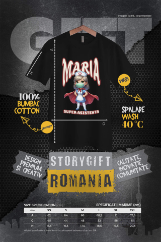 Tricou Femei, Barbati, Copii, Fata, Baiat, Unisex Personalizat Asistentă Medicală Super Erou – Design Personalizat pentru Cadouri [3]