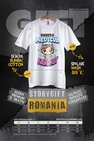 Tricou Femei, Barbati, Copii, Fata, Baiat, Unisex Personalizat Asistentă Medicală în Ținută Albastră – Design Personalizat pentru Profesioniști [3]