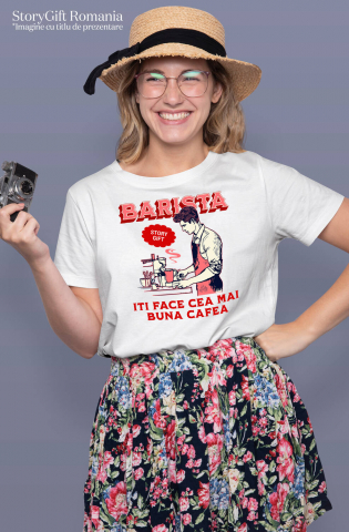 Tricou Femei, Barbati, Copii, Fata, Baiat, Unisex Personalizat Bărbat Barista – Pasiune pentru Cafea și Meseria Perfectă [1]