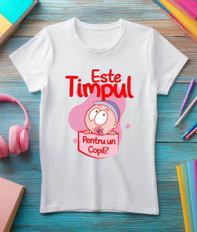 Tricou Femei, Barbati, Copii, Fata, Baiat, Unisex Personalizat „Bebelus Cu Suzeta Personalizată - Cadou Sarcină Perfect pentru Viitori Părinți” [2]
