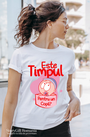 Tricou Femei, Barbati, Copii, Fata, Baiat, Unisex Personalizat „Bebelus Cu Suzeta Personalizată - Cadou Sarcină Perfect pentru Viitori Părinți” [1]