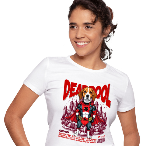 SuperEroi si Personaje TV - Tricou Femei, Barbati, Copii, Fata, Baiat, Unisex Personalizat Boxer în Costum Deadpool - Cadou Personalizat pentru Copii și Familie