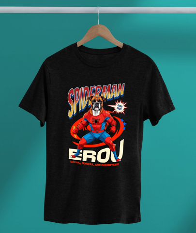 Tricou Femei, Barbati, Copii, Fata, Baiat, Unisex Personalizat Boxer în Costum Spider-Man - Cadou Personalizat pentru Copii și Familie [2]