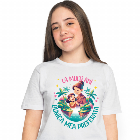 Familie - Tricou Femei, Barbati, Copii, Fata, Baiat, Unisex Personalizat Tricou Personalizat Bunica & Nepoata – Cadou Vesel și Unic