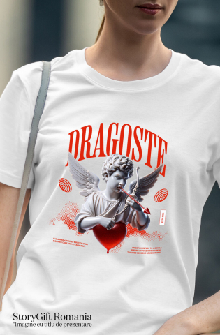 Tricou Femei, Barbati, Copii, Fata, Baiat, Unisex Personalizat Bust Statuie Cupidon - Cadou Personalizat Cu Text Dragoste | Iubire și Romantism [1]