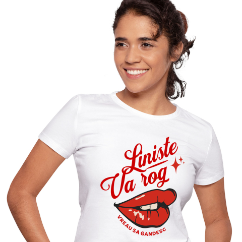 Tricou Femei, Barbati, Copii, Fata, Baiat, Unisex Personalizat „Cadouri personalizate pentru femei cu mesaje amuzante și buze roșii | Produse haioase pentru prieteni și familie”