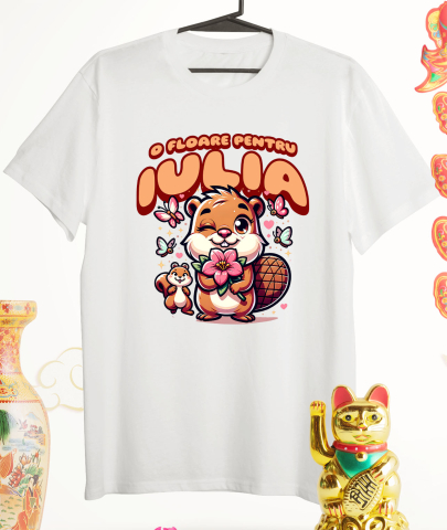 Tricou Femei, Barbati, Copii, Fata, Baiat, Unisex Personalizat Tricou Personalizat Castor Romantic – Cadou pentru Iubirea Ta | Dragobete și Valentine's Day [2]