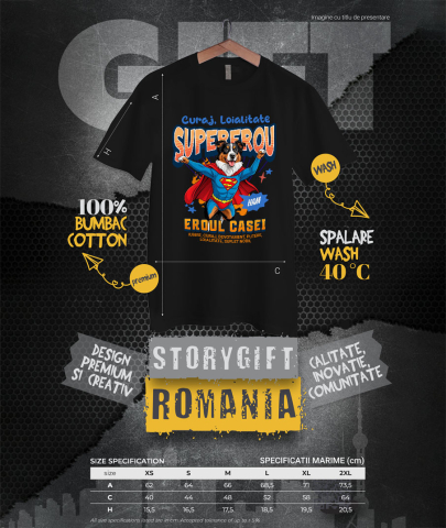 Tricou Femei, Barbati, Copii, Fata, Baiat, Unisex Personalizat Ciobănesc Australian în Costum de Superman – Produse Personalizate pentru Copii și Familie [3]