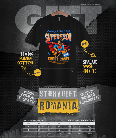 Tricou Femei, Barbati, Copii, Fata, Baiat, Unisex Personalizat Ciobănesc German în Costum de Superman – Cadouri Personalizate pentru Familie și Copii [3]