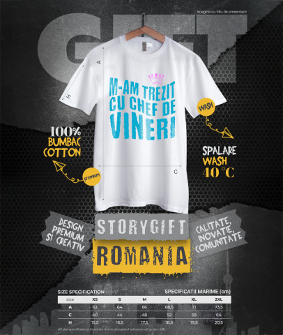 Tricou Femei, Barbati, Copii, Fata, Baiat, Unisex Personalizat Coroana Regală Roz cu Mesaj Amuzant „M-am Trezit Cu Chef de Vineri” - Cadou Personalizat pentru Prințese [3]