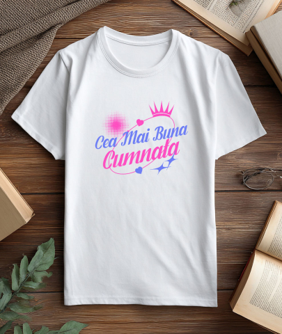 Tricou Femei, Barbati, Copii, Fata, Baiat, Unisex Personalizat Cadou Personalizat „Cea Mai Bună Cumnată” | Coroană Regală Cu Mesaj Special [2]