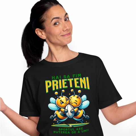 PRIETENI - Tricou Femei, Barbati, Copii, Fata, Baiat, Unisex Personalizat Cadouri personalizate pentru prieteni și familie – Cuplu albine fericite și fotbal american