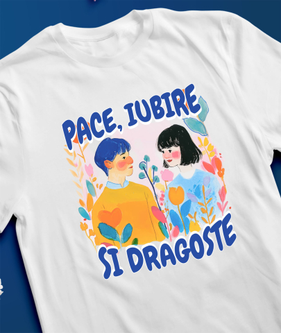 Tricou Femei, Barbati, Copii, Fata, Baiat, Unisex Personalizat Tablou Personalizat Familie & Cuplu – Cadouri Unice de Valentine's Day [2]