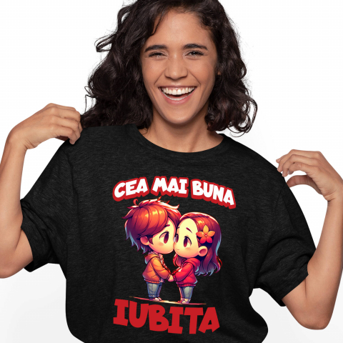 Familie - Tricou Femei, Barbati, Copii, Fata, Baiat, Unisex Personalizat Cadou Personalizat „Cea Mai Bună Iubită” | Valentine's Day pentru Cupluri