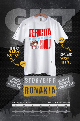Tricou Femei, Barbati, Copii, Fata, Baiat, Unisex Personalizat Cana Personalizată „Fericită Datorită Soțului” | Cadou Dragoste pentru Cupluri Fericite [3]