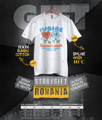 Tricou Femei, Barbati, Copii, Fata, Baiat, Unisex Personalizat "Produse personalizate pentru familie – Iubire necondiționată pentru planeta noastră" [3]
